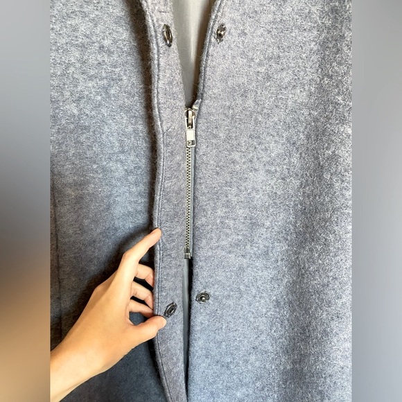 ASOS PETITE WOMAN WOOL BLEND COAT Ash Blue SIZE: UK2 EU30 US00 - Picture 3 of 4